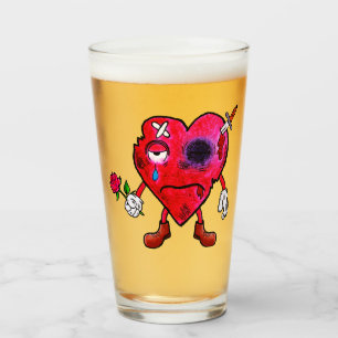Broken heart glass