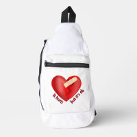 Broken heart healed with patch and life quote