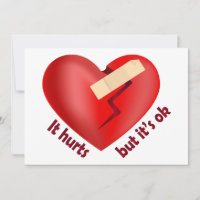 Broken heart healed with patch and life quote