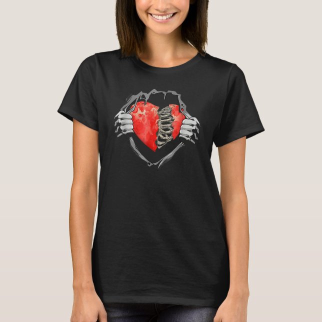 Broken Heart Heartbroken Sad Funny Valentines Day  T-Shirt (Front)