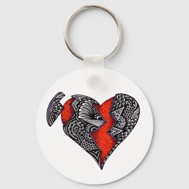 Broken Heart Key Ring (Front)