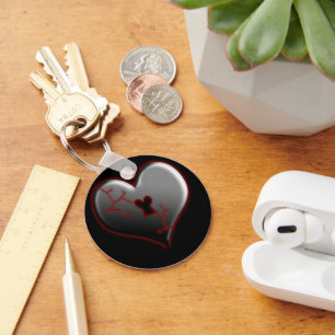 Broken Heart Key Ring