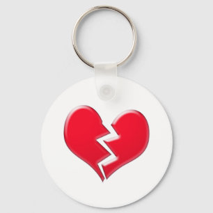 Broken heart key ring