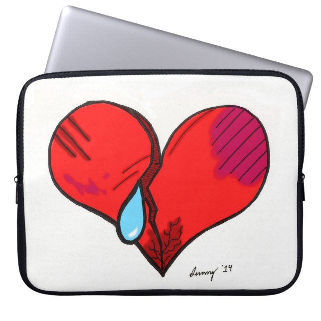Broken Heart Laptop Sleeve (Front)