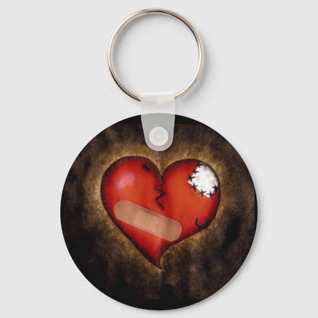 Broken Heart/Mending Heart-keychain Key Ring (Front)