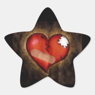 Broken Heart/Mending Heart-star sticker