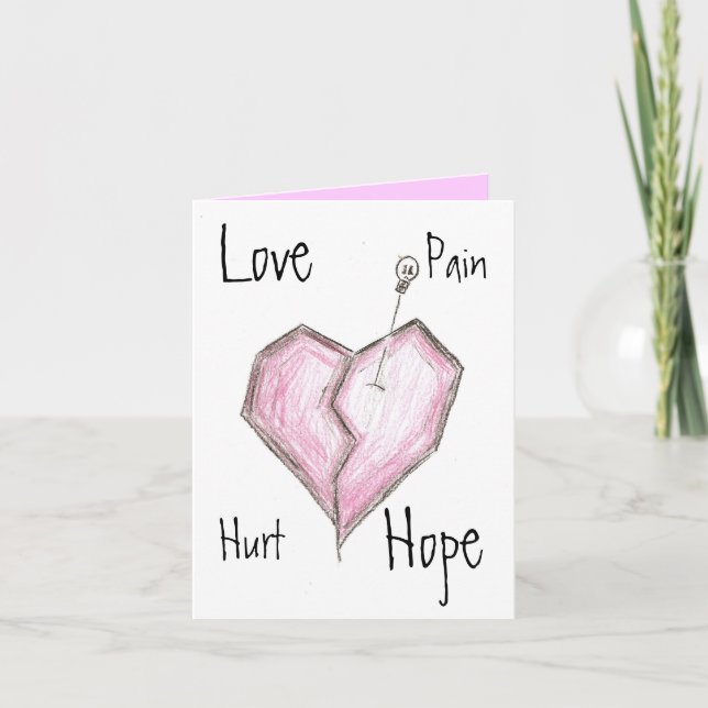 Broken Heart Note Card (Front)