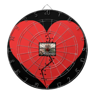 Broken Heart photo personalisation divorce gift Dartboard