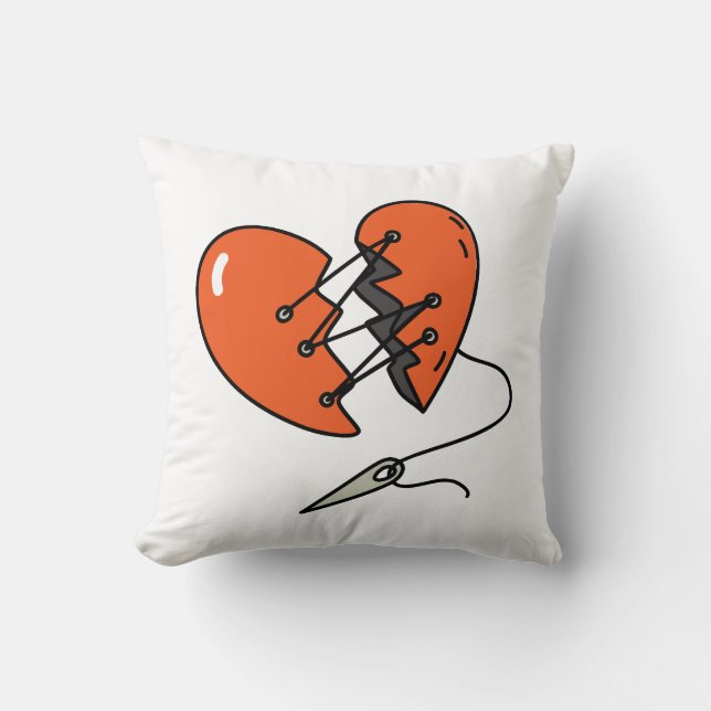 Broken Heart Red Cushion (Front)