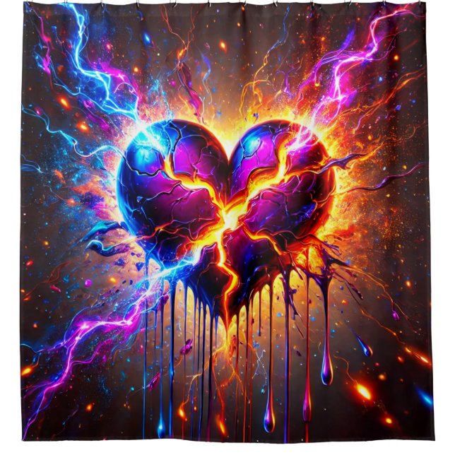 Broken Heart Shower Curtain (Front)