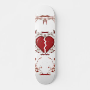 Broken Heart / Tribal Artwork (red) Skateboard