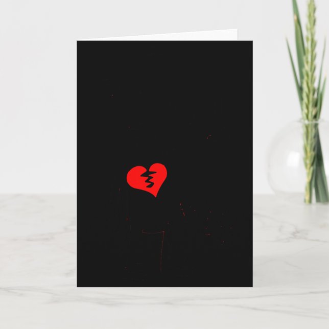 Broken Heart Valentine  Card (Front)