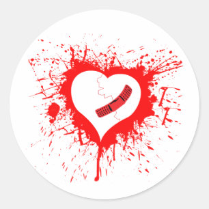 Broken Hearted...again Classic Round Sticker