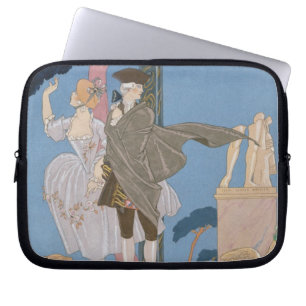 Broken Hearts, Broken Statues, illustration for 'F Laptop Sleeve