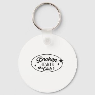 Broken Hearts Club Valentine Retro Alternative Sty Key Ring