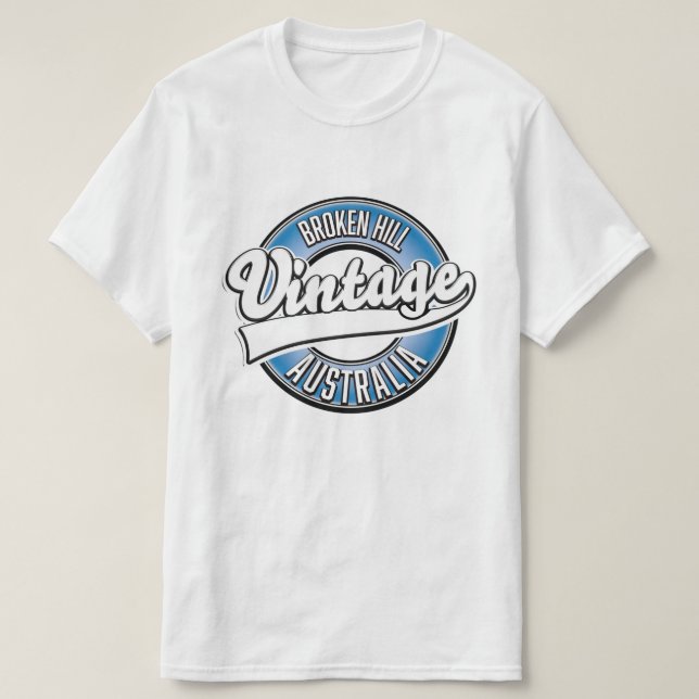 Broken Hill australia vintage style logo. T-Shirt (Design Front)