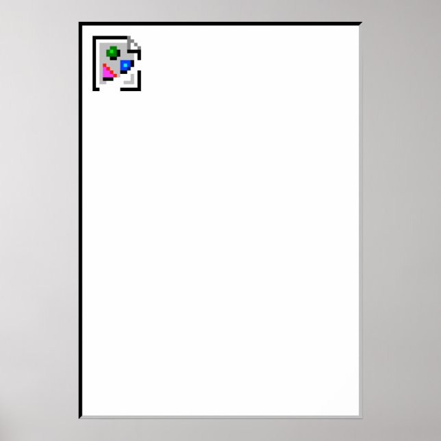 Broken Image Icon Poster (Front)