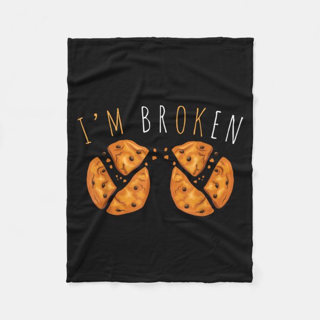 Broken Invisible Illness Mental Aware Broken Fleece Blanket (Front)