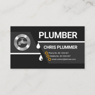 Broken Leaking Plumbing Pipe Business Card
