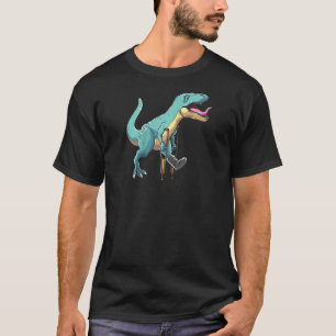 Broken Leg Dinosaur Cute Dino Bone Injury Funny Pa T-Shirt