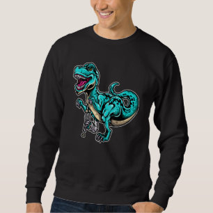 Broken Leg Dinosaur Cute Dino Bone Injury  Patient Sweatshirt