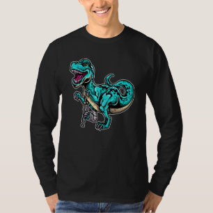 Broken Leg Dinosaur Cute Dino Bone Injury Patient T-Shirt