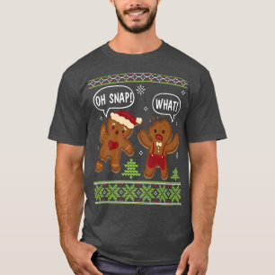 Broken Leg Head Gingerbreads Dance Snow Tree Oh Sn T-Shirt
