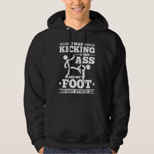 Broken Leg Surgery Foot Got Stuck Injury Skeleton Hoodie