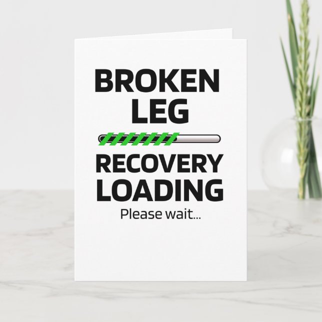 Broken Leg Surgery Recovery | Broken Leg Survivor Card (Front)