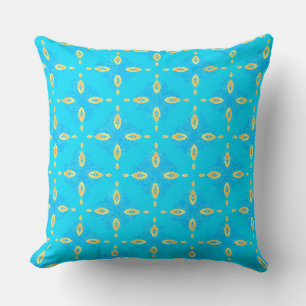 Broken Link Blue Vintage Cushion