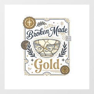 Broken Made Gold Jesus Kintsugi Broken Pottery Chr
