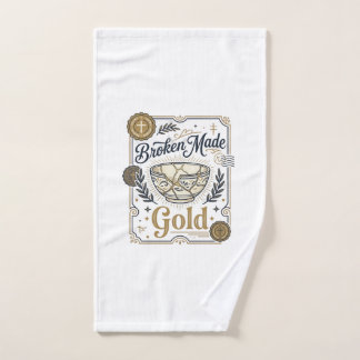 Broken Made Gold Jesus Kintsugi Broken Pottery Chr Hand Towel