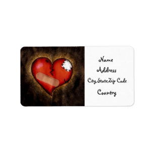 Broken/Mending Heart-address label