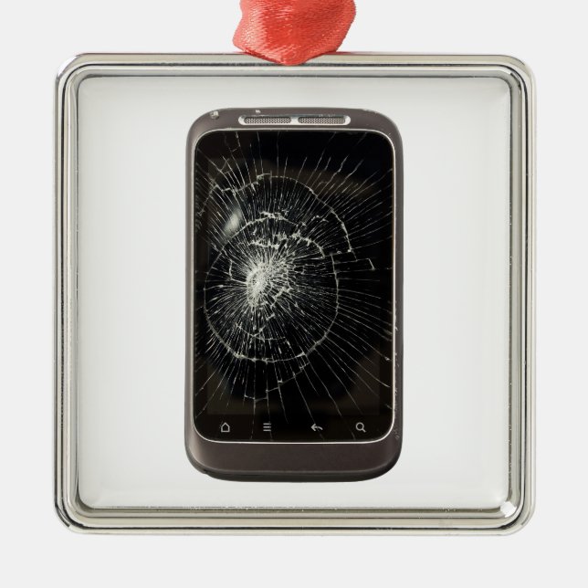Broken Mobile Phone Metal Tree Decoration (Front)