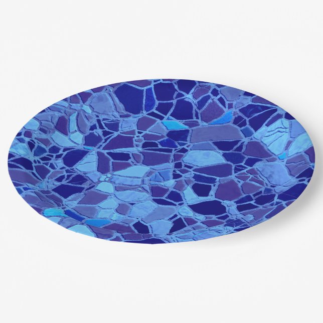 broken mosaic C Paper Plate (Angled)