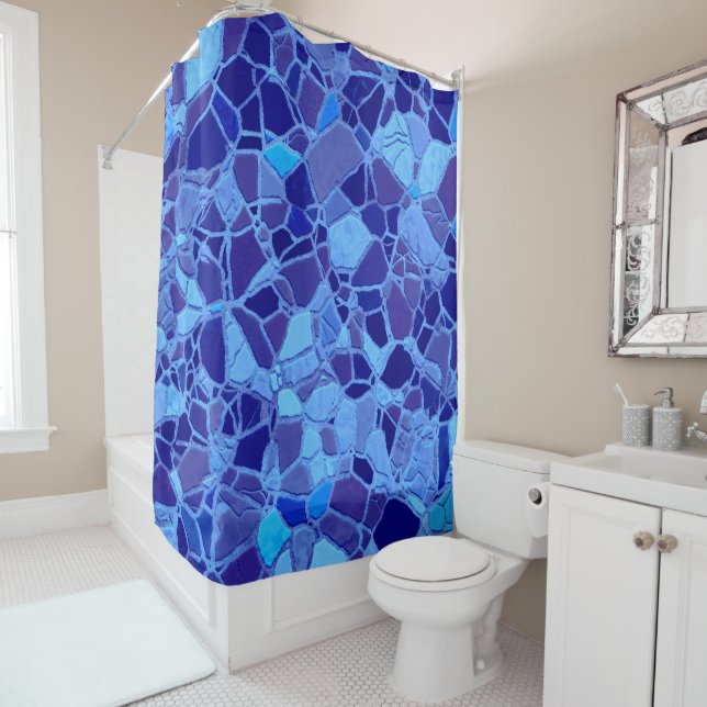 broken mosaic C Shower Curtain (In Situ)