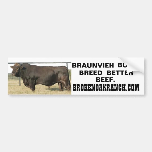BROKEN OAK RANCH Black Joker Bumper Sticker (Front)