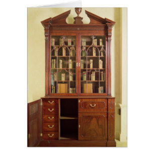 Broken pedimented bureau bookcase