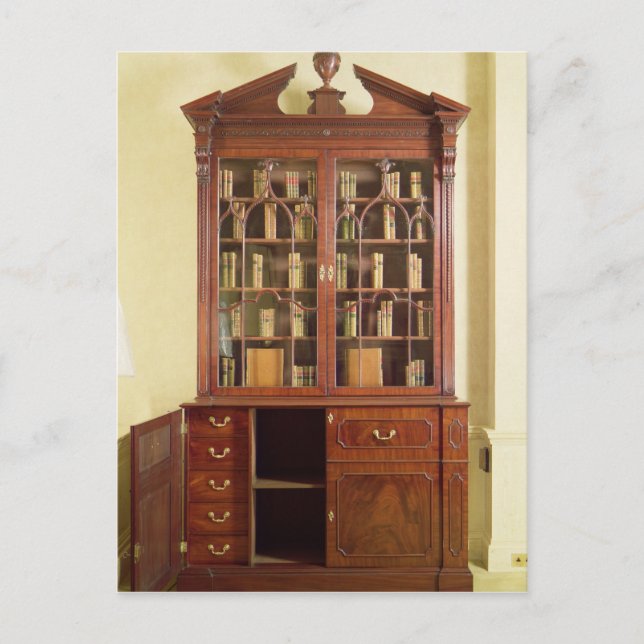 Broken pedimented bureau bookcase postcard (Front)
