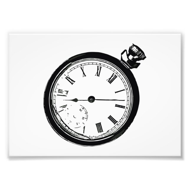 Broken Pocket Watch Photo Print (Front)