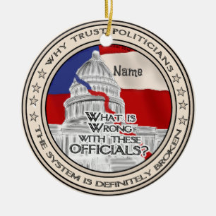 Broken Political System ornament