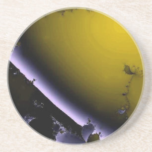 Broken Purple and Yellow Coaster