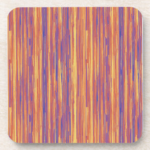 Broken Purple Pink and Yellow Lines Coaster