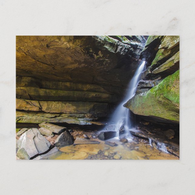 Broken Rock Falls, Hocking Hills, Ohio Postcard (Front)
