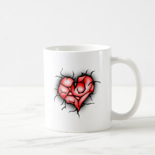 Broken & Shattered Heart Coffee Mug