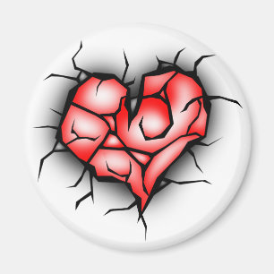 Broken & Shattered Heart Magnet