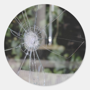 Broken show-window classic round sticker