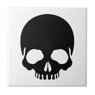 broken skull ceramic tile