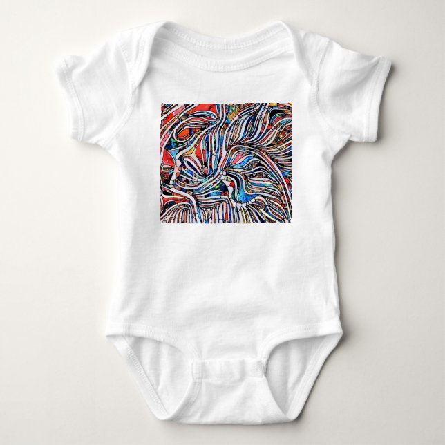 Broken Textures: Stained Glass Unity Baby Bodysuit (Front)