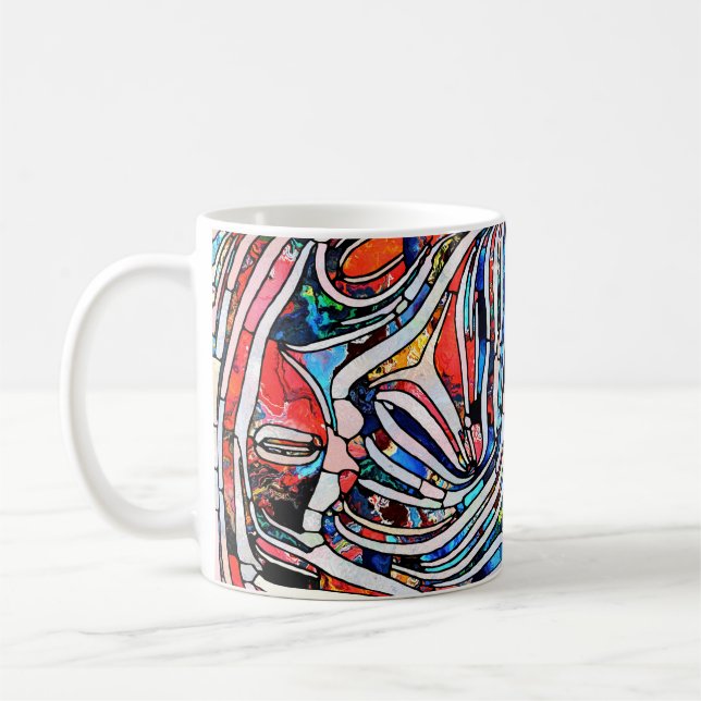 Broken Textures: Stained Glass Unity Coffee Mug (Left)